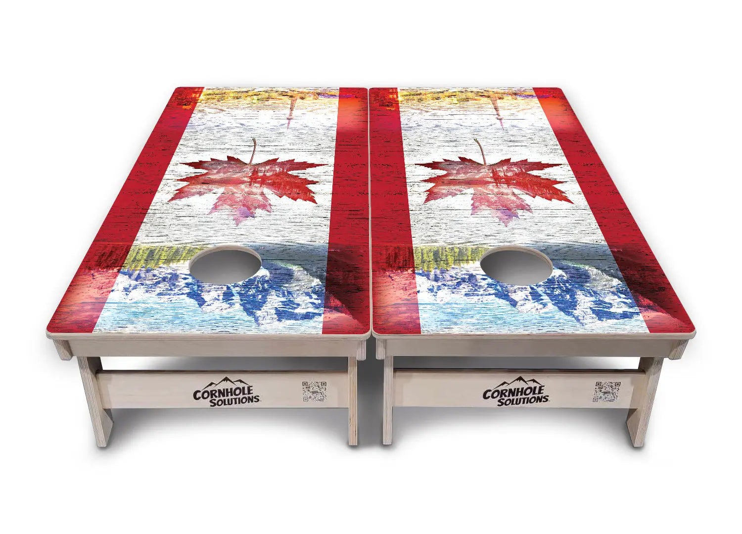 Canada Mountain Scene Cornhole Boards - Professional Tournament Series Cornhole Solutions