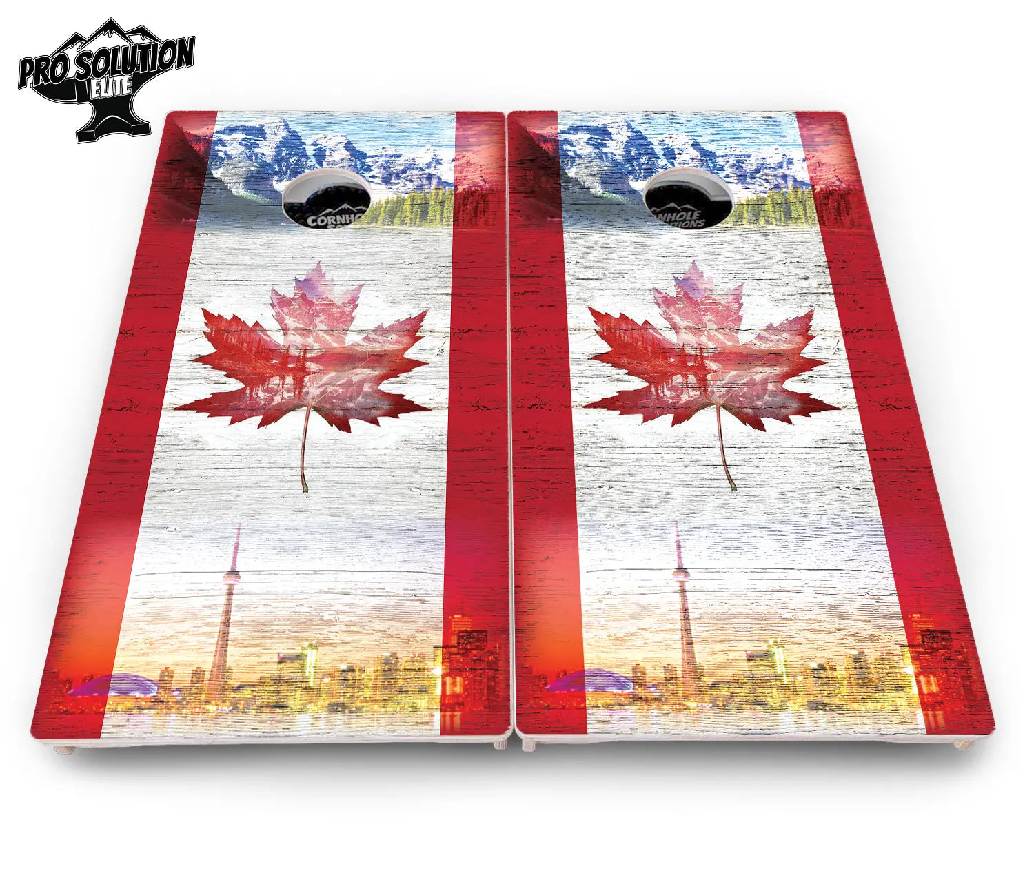 Canadian Mountain Scene Cornhole Boards - Pro Solution Elite Series Cornhole Solutions