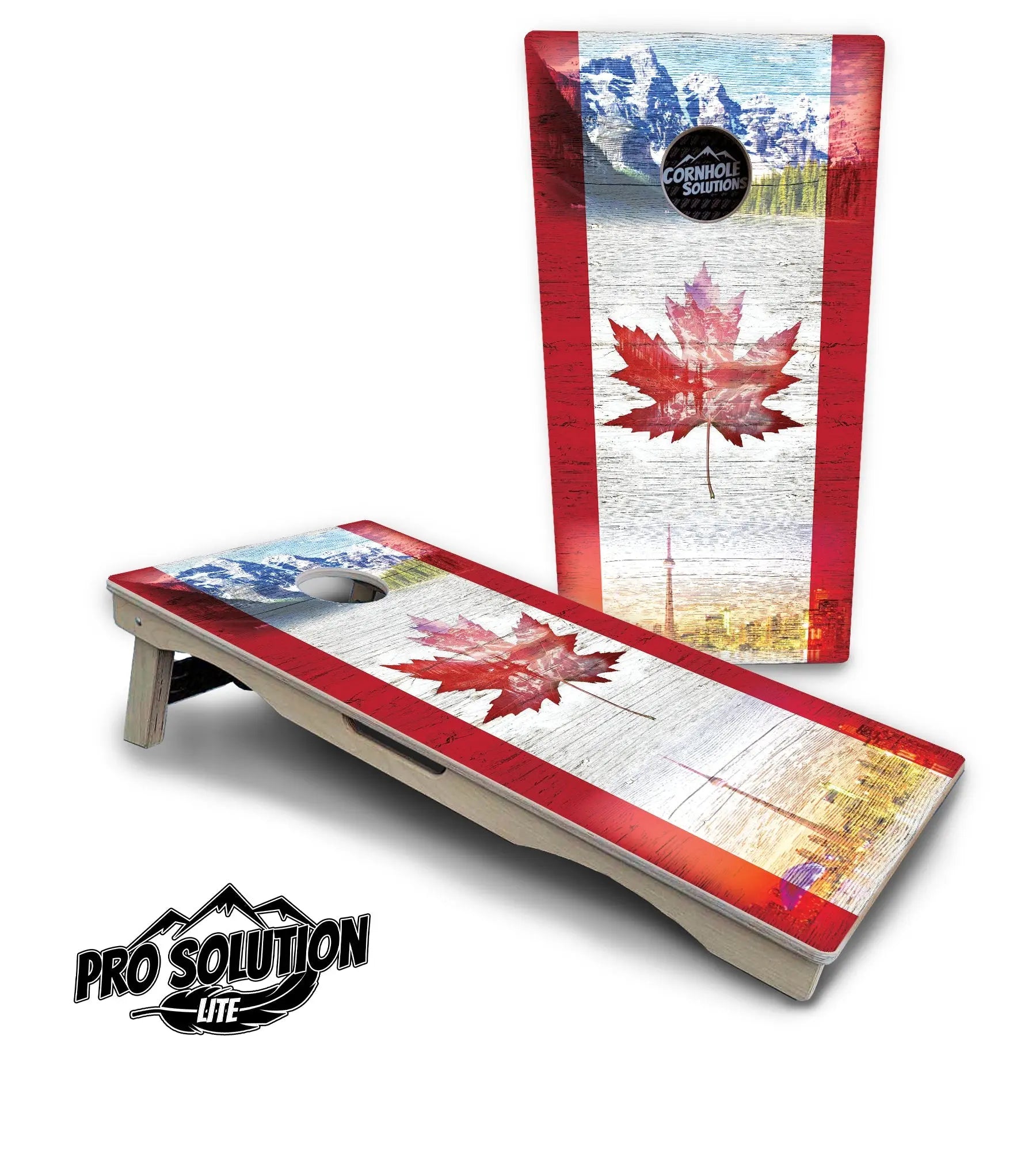 Canadian Mountain Scene Cornhole Boards - Pro Solution Lite Series Cornhole Solutions