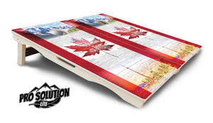 Canadian Mountain Scene Cornhole Boards - Pro Solution Lite Series Cornhole Solutions