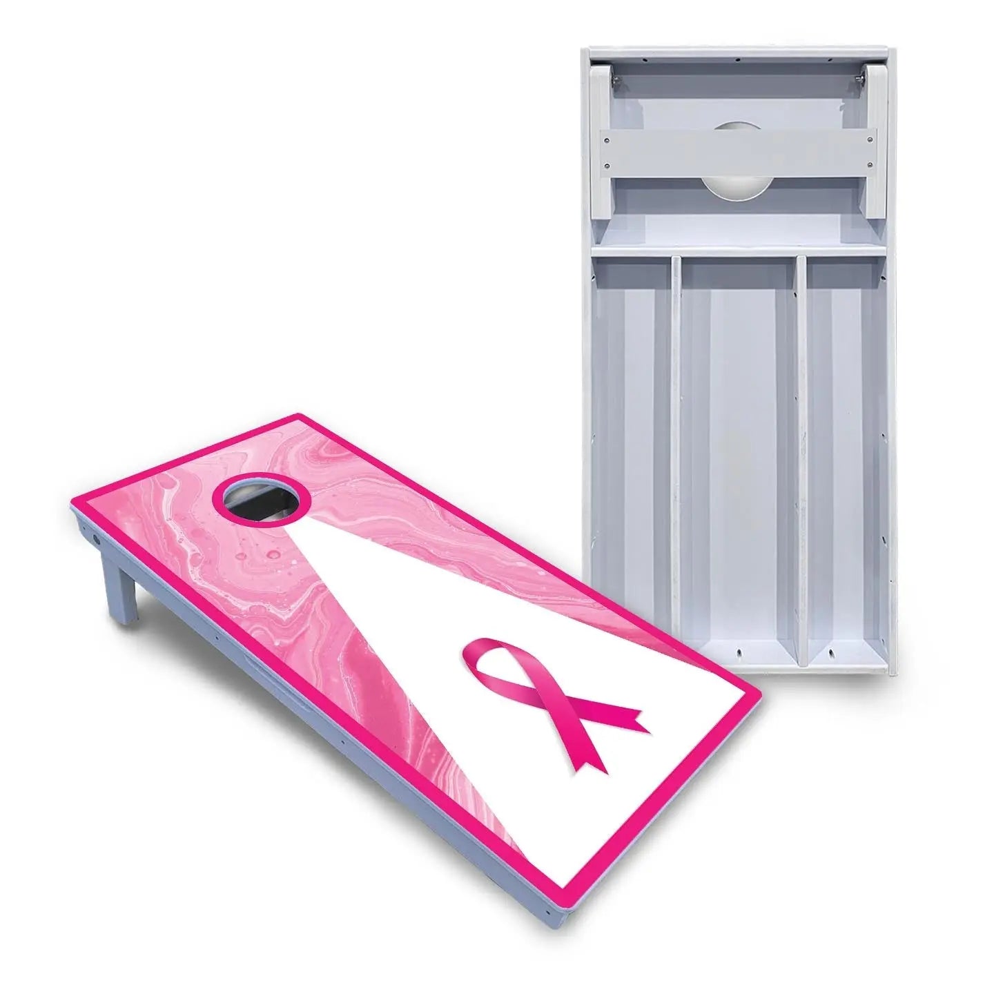Cancer Awareness Cornhole Boards - All Weather Series by Cornhole Solutions, custom cornhole board main product photo