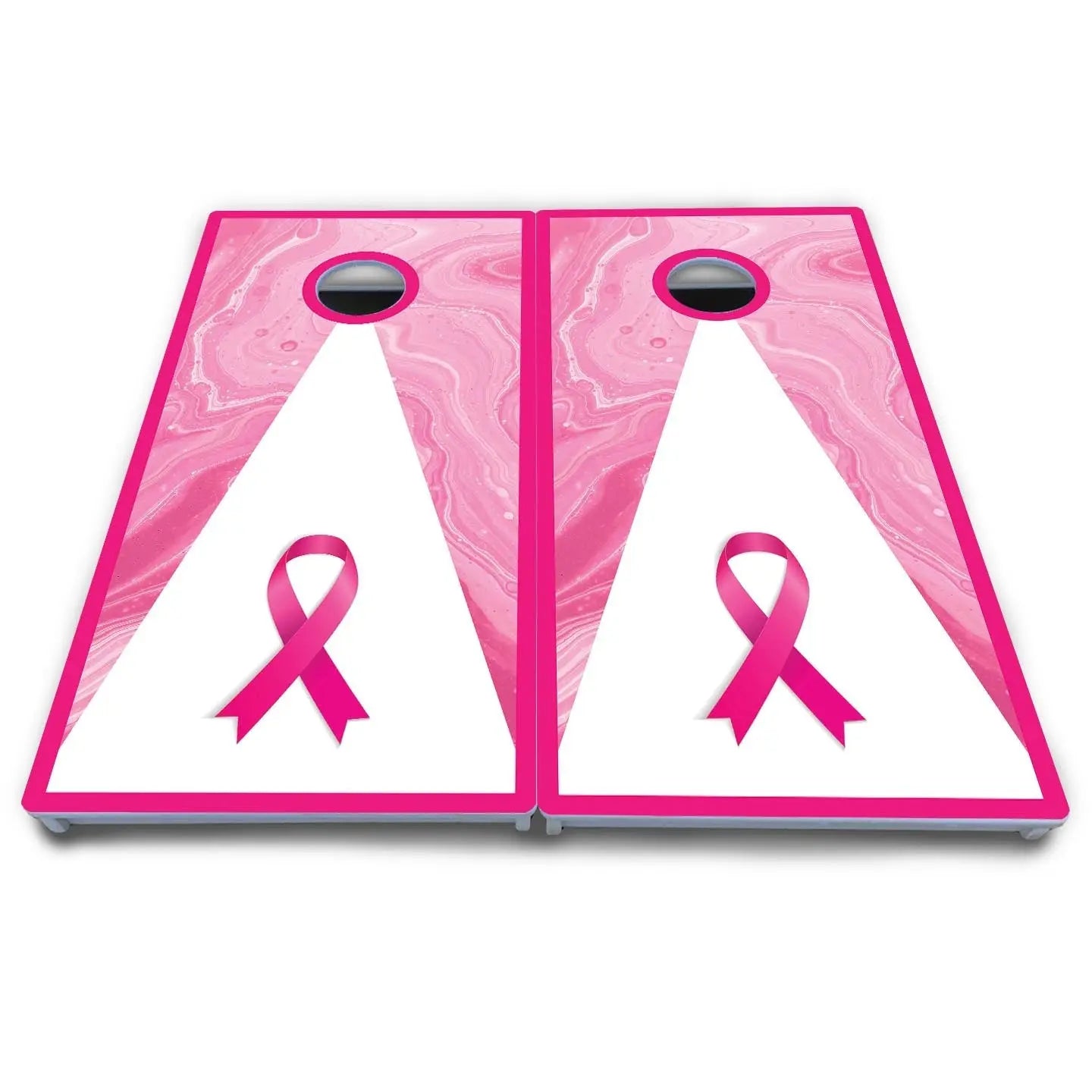 Cancer Awareness Cornhole Boards - All Weather Series by Cornhole Solutions, custom cornhole board detail photo 3