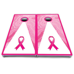 Cancer Awareness Cornhole Boards - All Weather Series by Cornhole Solutions, custom cornhole board detail photo 3