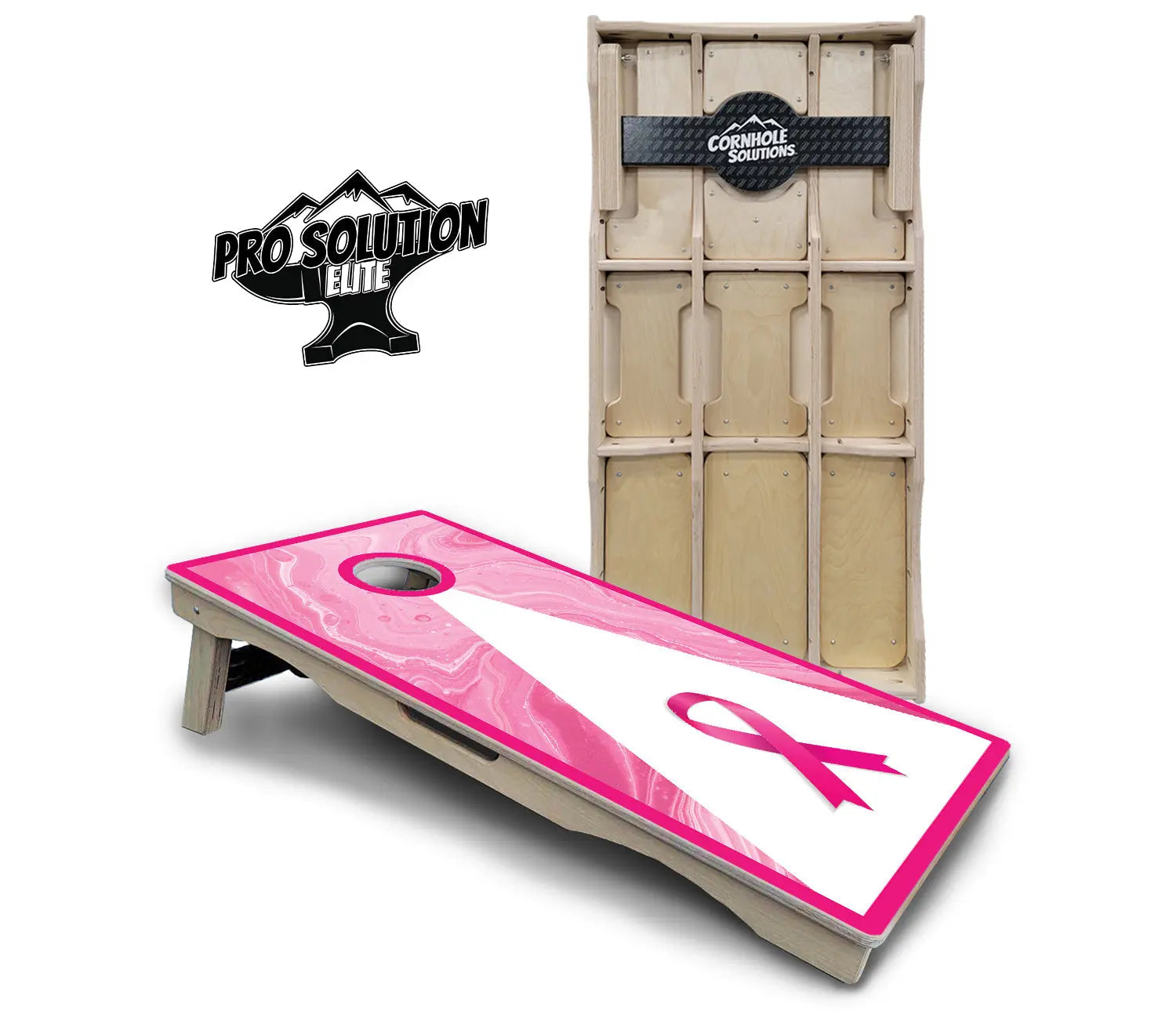 Cancer Awareness Cornhole Boards - Pro Solution Elite Series by Cornhole Solutions, custom cornhole board detail photo 2