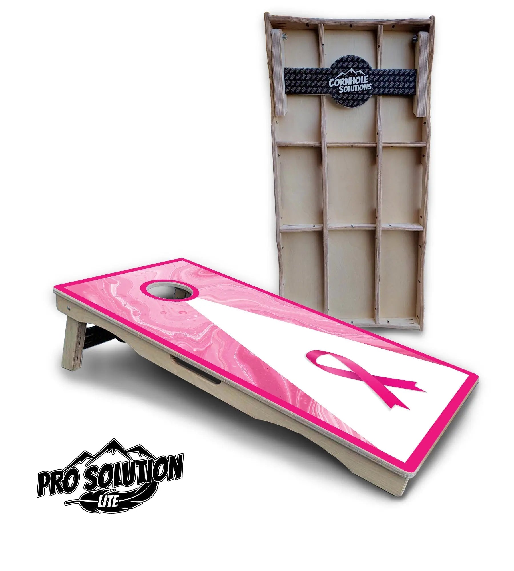 Cancer Awareness Cornhole Boards - Pro Solution Lite Series Cornhole Solutions