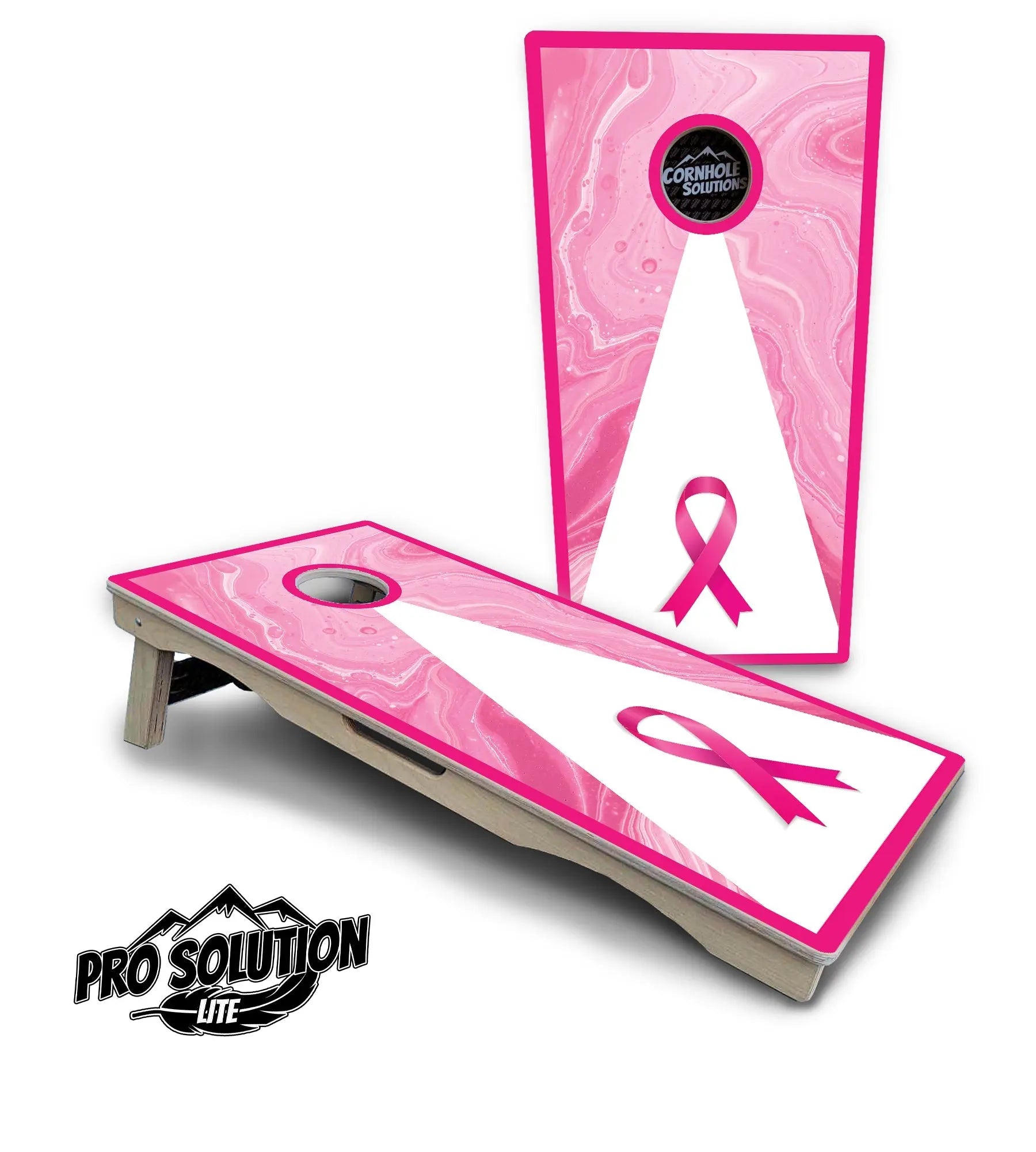 Cancer Awareness Cornhole Boards - Pro Solution Lite Series Cornhole Solutions
