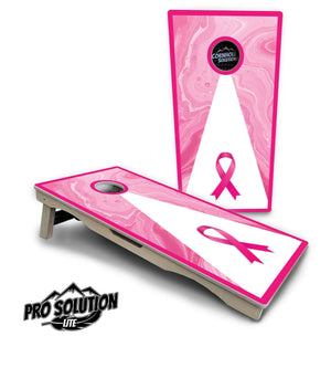 Cancer Awareness Cornhole Boards - Pro Solution Lite Series Cornhole Solutions