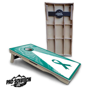 Cancer Awareness Cornhole Boards - Pro Solution Lite Series Cornhole Solutions