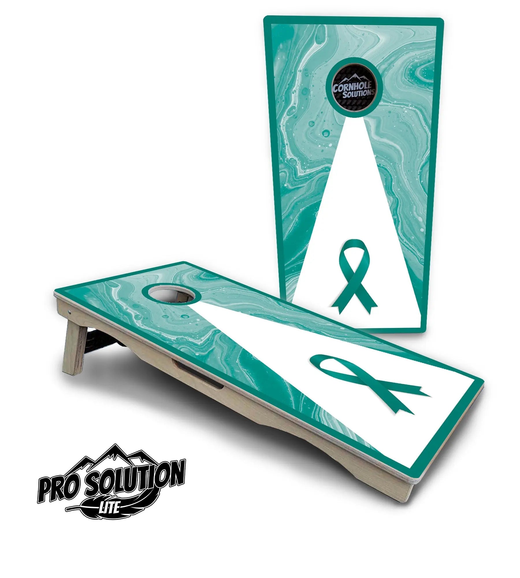 Cancer Awareness Cornhole Boards - Pro Solution Lite Series Cornhole Solutions