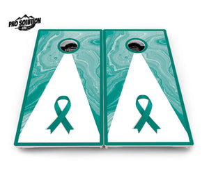 Cancer Awareness Cornhole Boards - Pro Solution Lite Series Cornhole Solutions