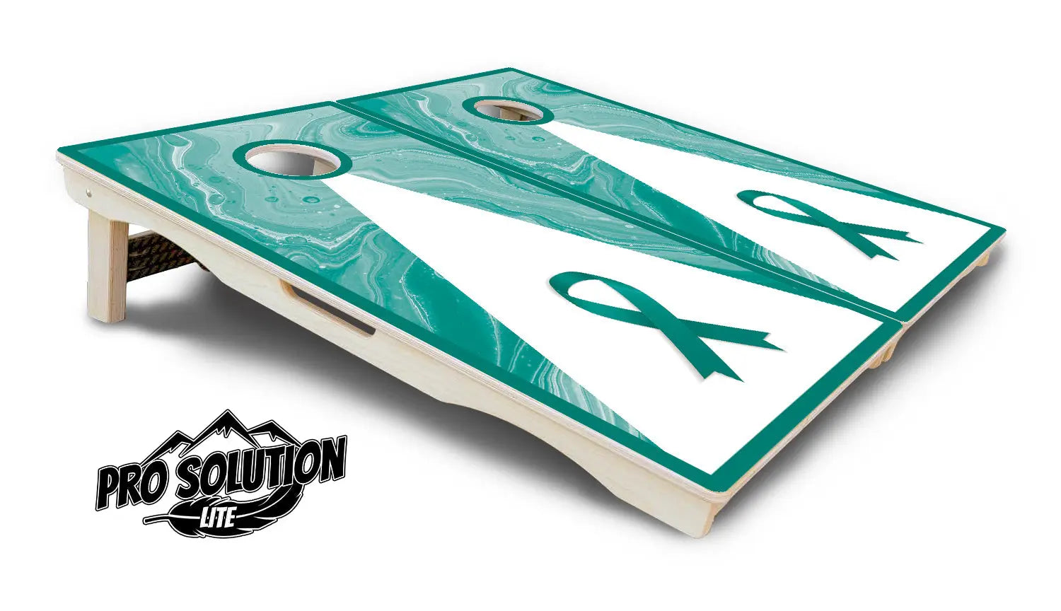 Cancer Awareness Cornhole Boards - Pro Solution Lite Series Cornhole Solutions