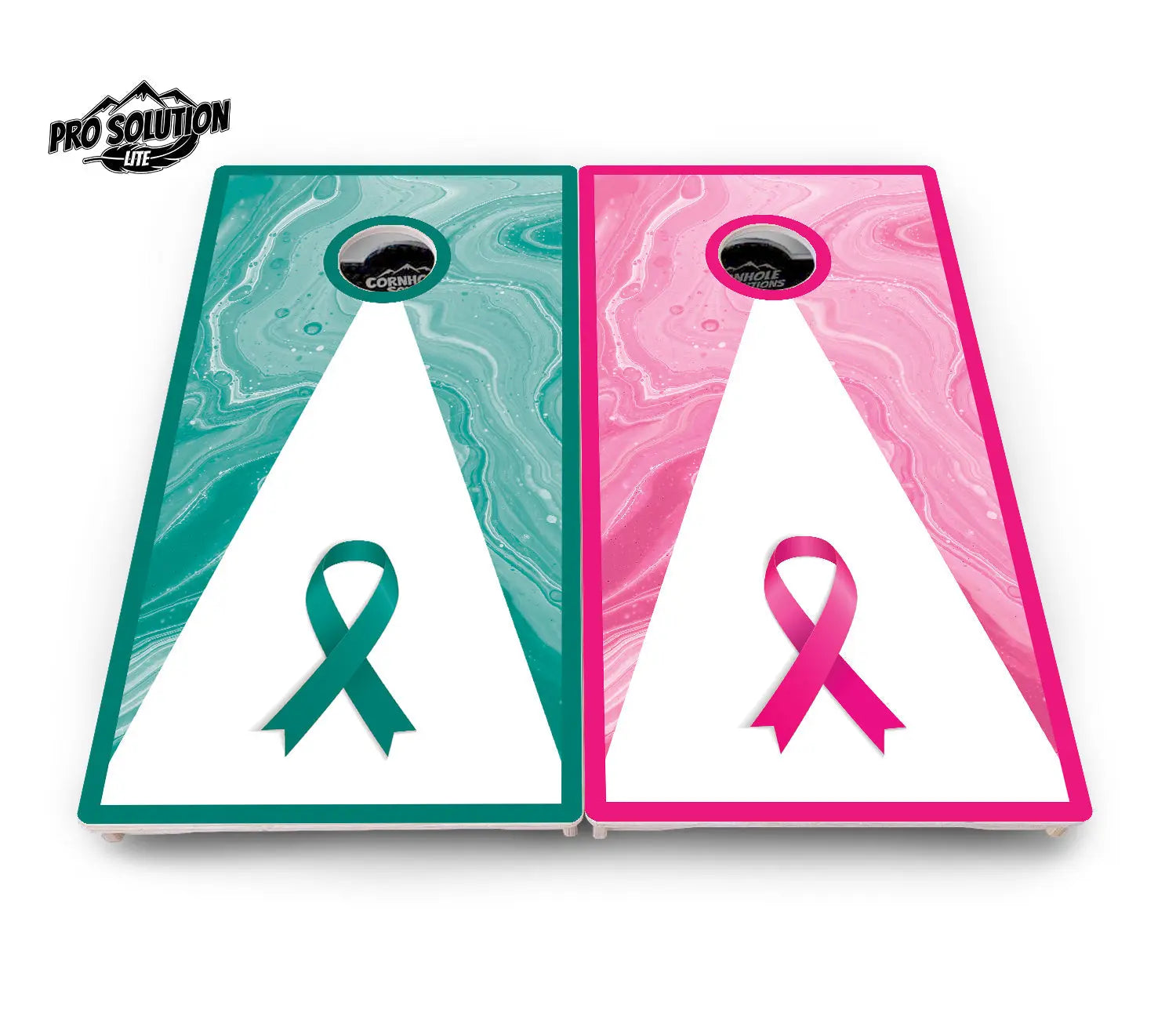 Cancer Awareness Cornhole Boards - Pro Solution Lite Series Cornhole Solutions