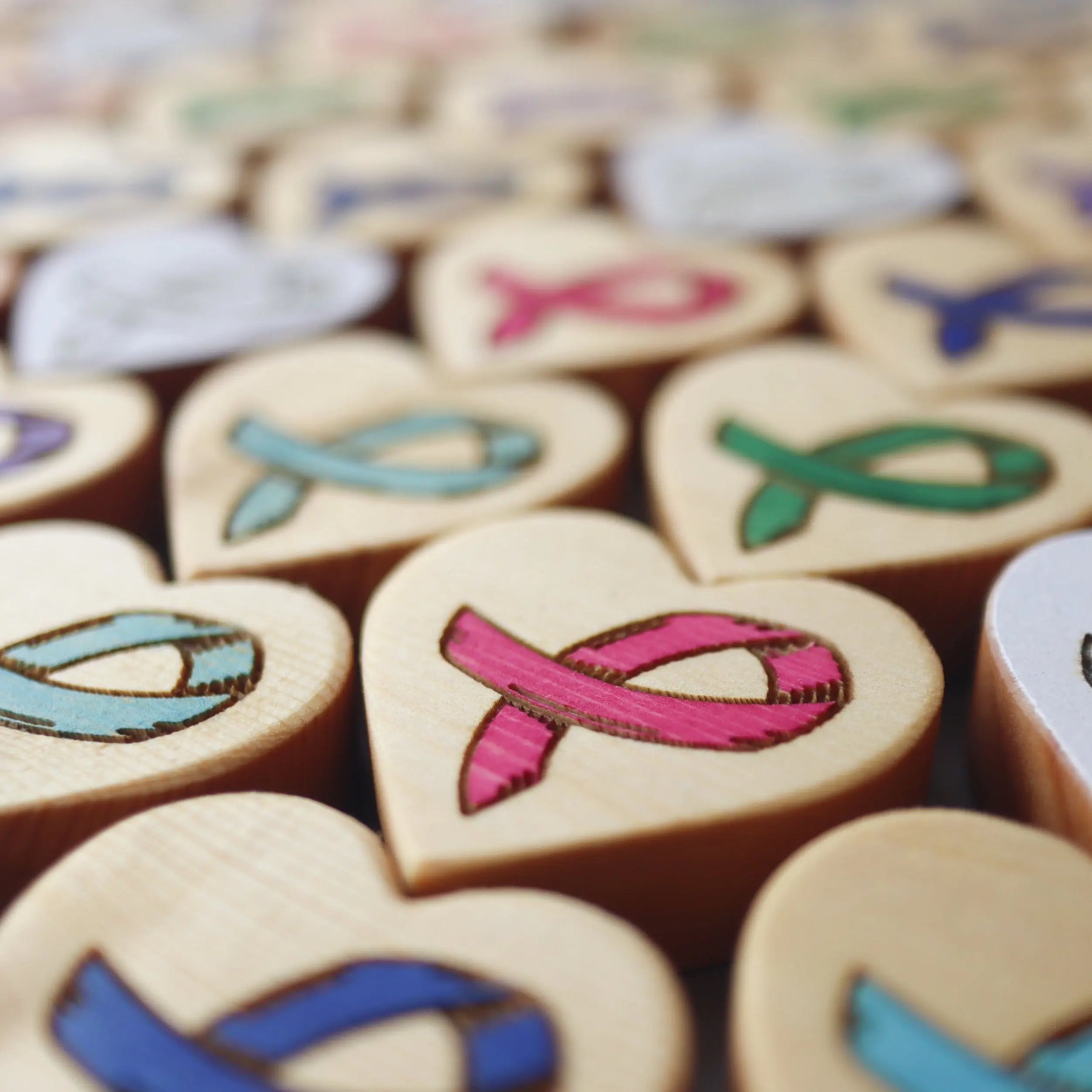 Cancer Awareness Hearts by Dennehey Design Co., Southern home decor detail photo 3