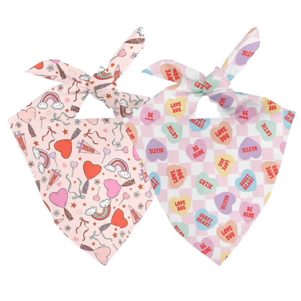 Candy Hearts Dog Bandana by Dog Bandana Co., Southern food gift main product photo