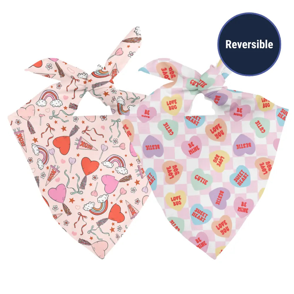 Candy Hearts Dog Bandana by Dog Bandana Co., Southern food gift detail photo 2