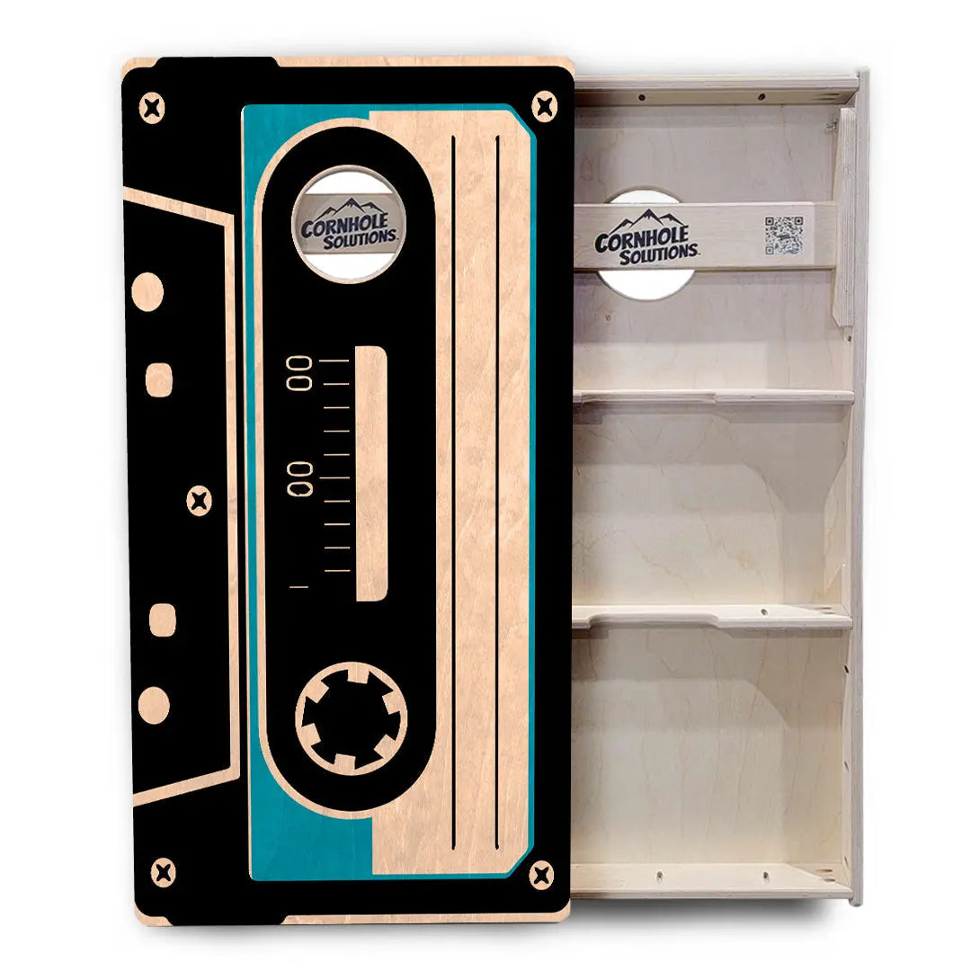 Cassette Tape Cornhole Boards - Professional Tournament Series by Cornhole Solutions, custom cornhole board detail photo 3
