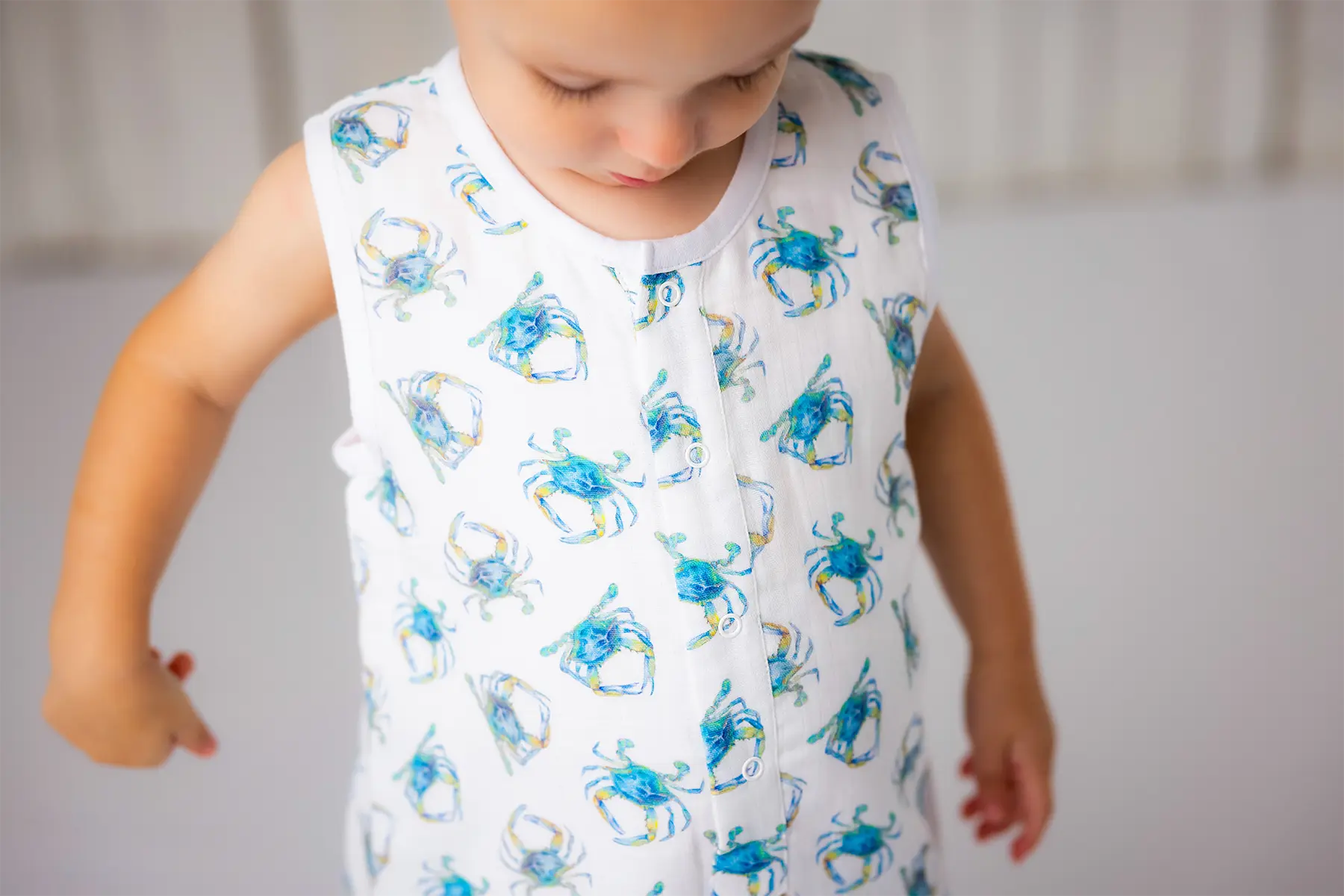 Catching Crabs Organic Muslin Shortalls Nola Tawk
