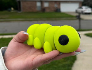 Caterpillar 3D Printed Fidget Toy | Large Nature Sensory Toy by Mushroom Lady Co, paper gift detail photo 3