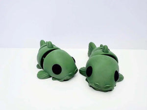Catfish 3D Printed Fidget Toy | Large Fishing Lover Sensory Toy by Mushroom Lady Co, paper gift detail photo 3