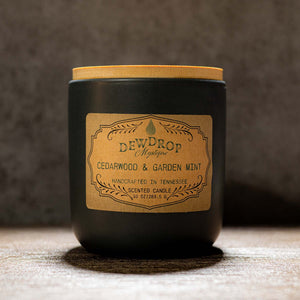 Cedarwood & Garden Mint 10oz Candle by Dewdrop Mystique, view 2