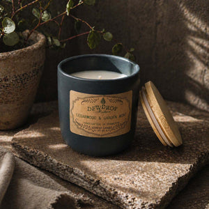 Cedarwood & Garden Mint 10oz Candle by Dewdrop Mystique, hand-poured candle