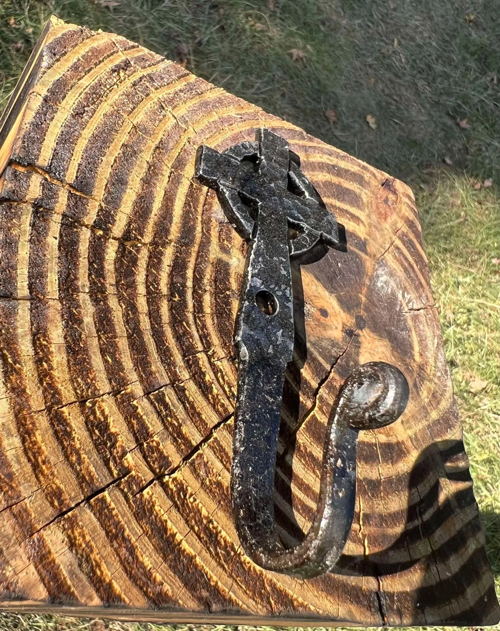 Celtic Cross Hook by Redbeard's Forge LLC, Southern home decor detail photo 2