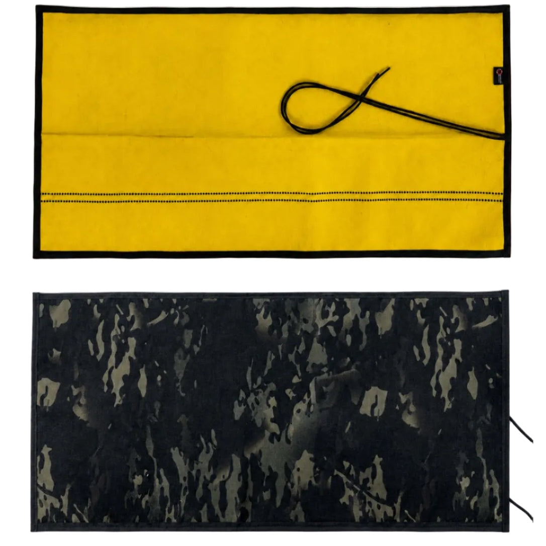 Drop Zone Mat - Premium - Firehose Edition by Recycled Firefighter, handmade leather goods detail photo 8