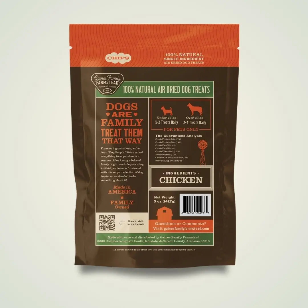Chicken Chips crunchy protein dog treats