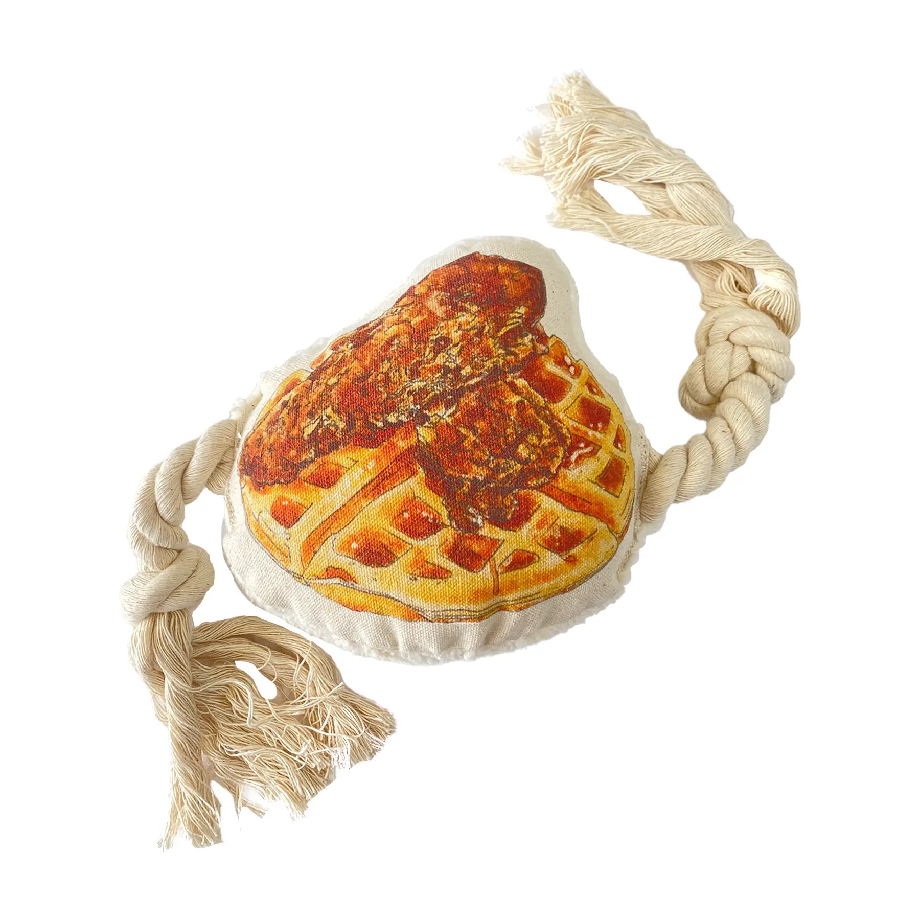 Chicken & Waffles Dog Rope Toy by Nola Tawk, 3D printed gift main product photo