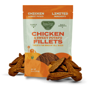 Chicken and Sweet Potato Fillets natural dog treats by Gaines Family Farmstead