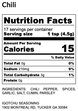 Igotchu Chili Seasoning by Igotchu Seasonings, Southern food gift detail photo 3
