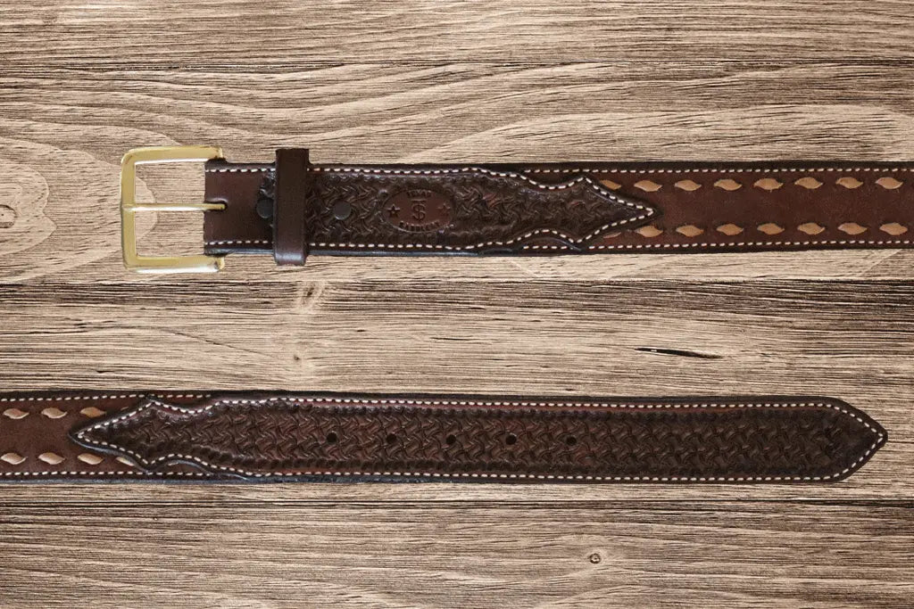 Chocolate Spider Buckstitch Combo by Texas Saddlery, Southern food gift detail photo 2