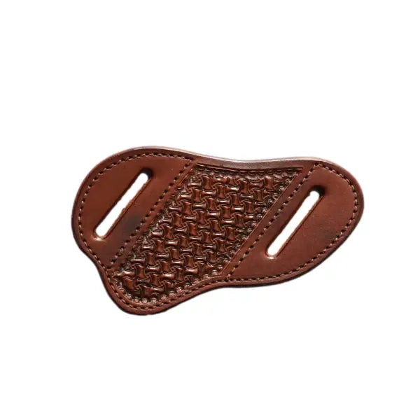 Chocolate Spider Knife Sheath by Texas Saddlery, leather knife sheath detail photo 2