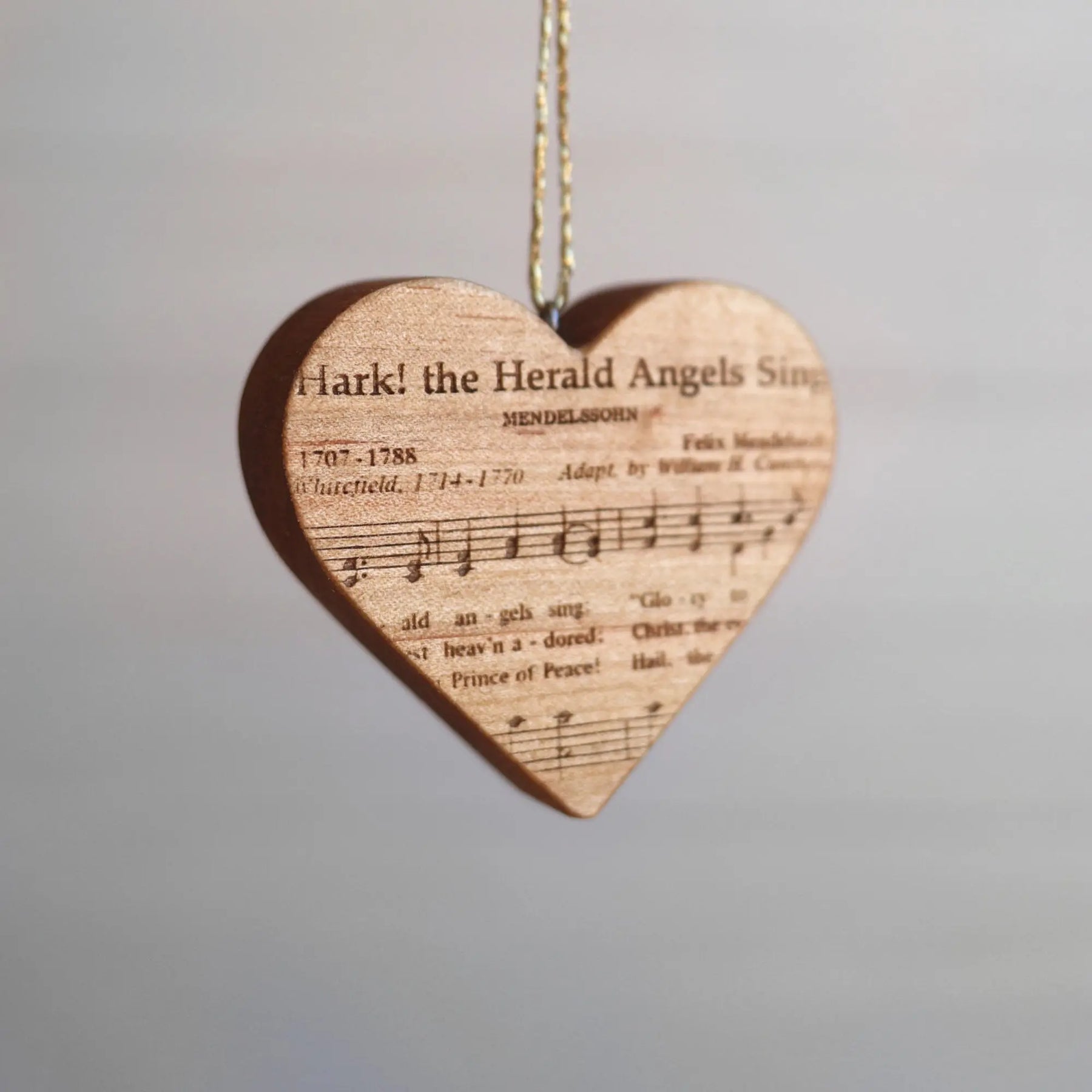 Christmas Carol Heart Ornaments by Dennehey Design Co., Southern home decor detail photo 11