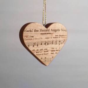Christmas Carol Heart Ornaments by Dennehey Design Co., Southern home decor detail photo 11