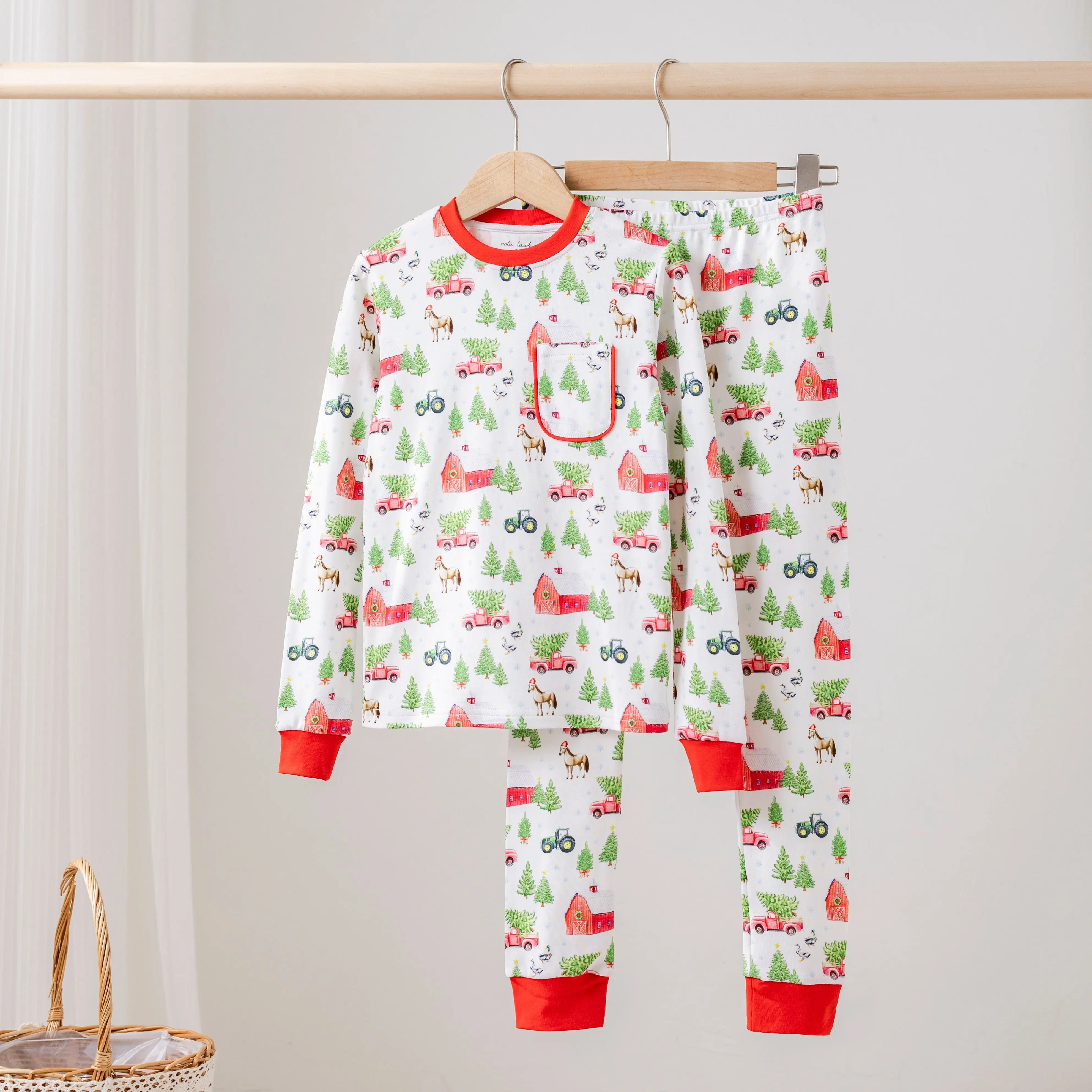 Christmas Tree Farm Organic Cotton Kids Pajamas Nola Tawk