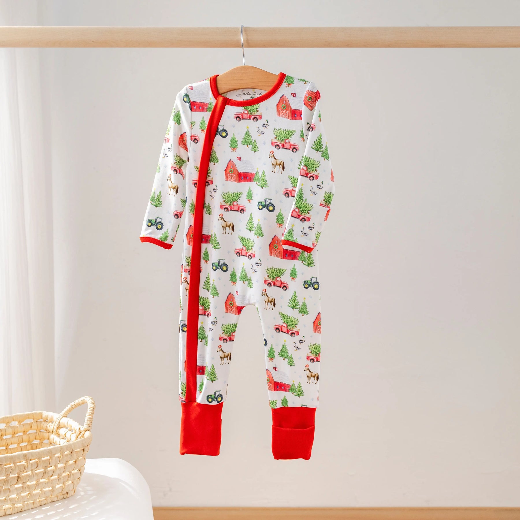 Christmas Tree Farm Organic Cotton Kids Pajamas by Nola Tawk, Southern food gift detail photo 3