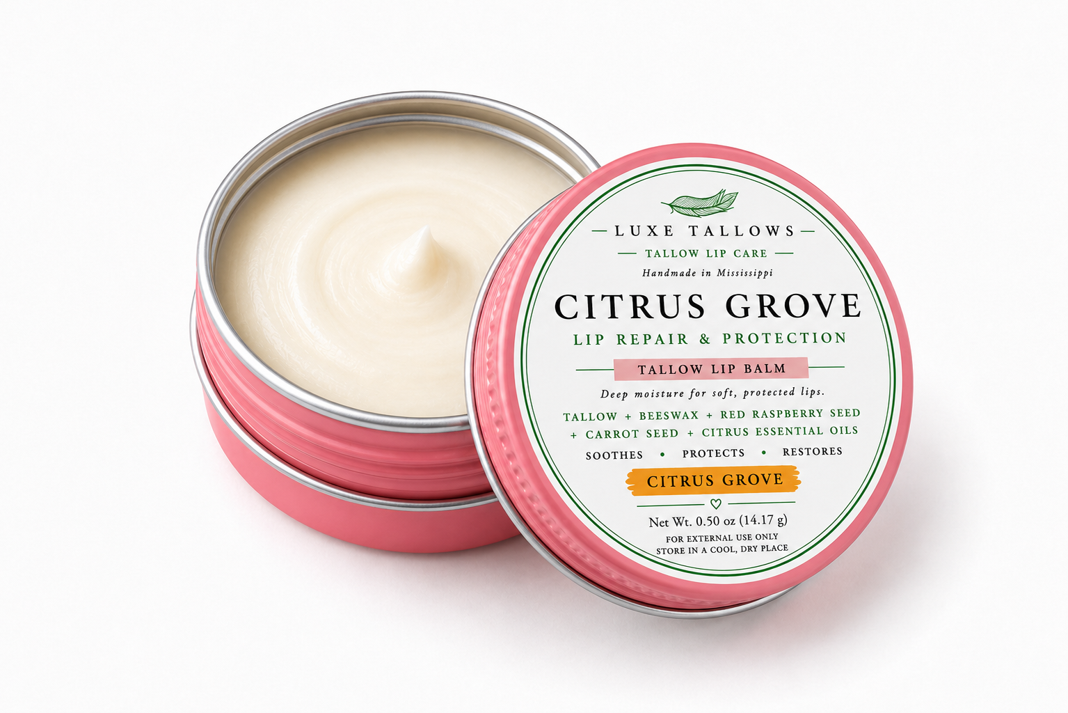Citrus Grove lip repair open tin
