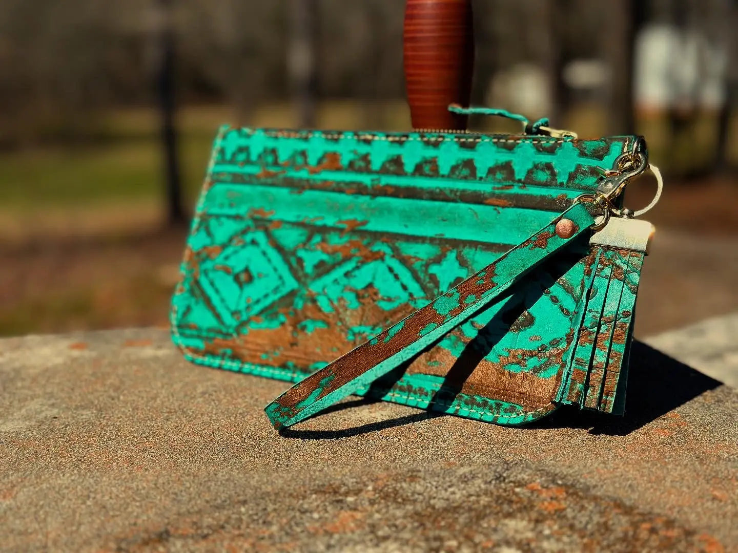 Classic Leather Clutch with Inside Pocket by Kw Leatherworks, handmade leather goods main product photo
