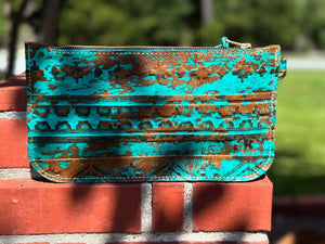 Classic Leather Clutch with Inside Pocket by Kw Leatherworks, handmade leather goods detail photo 5