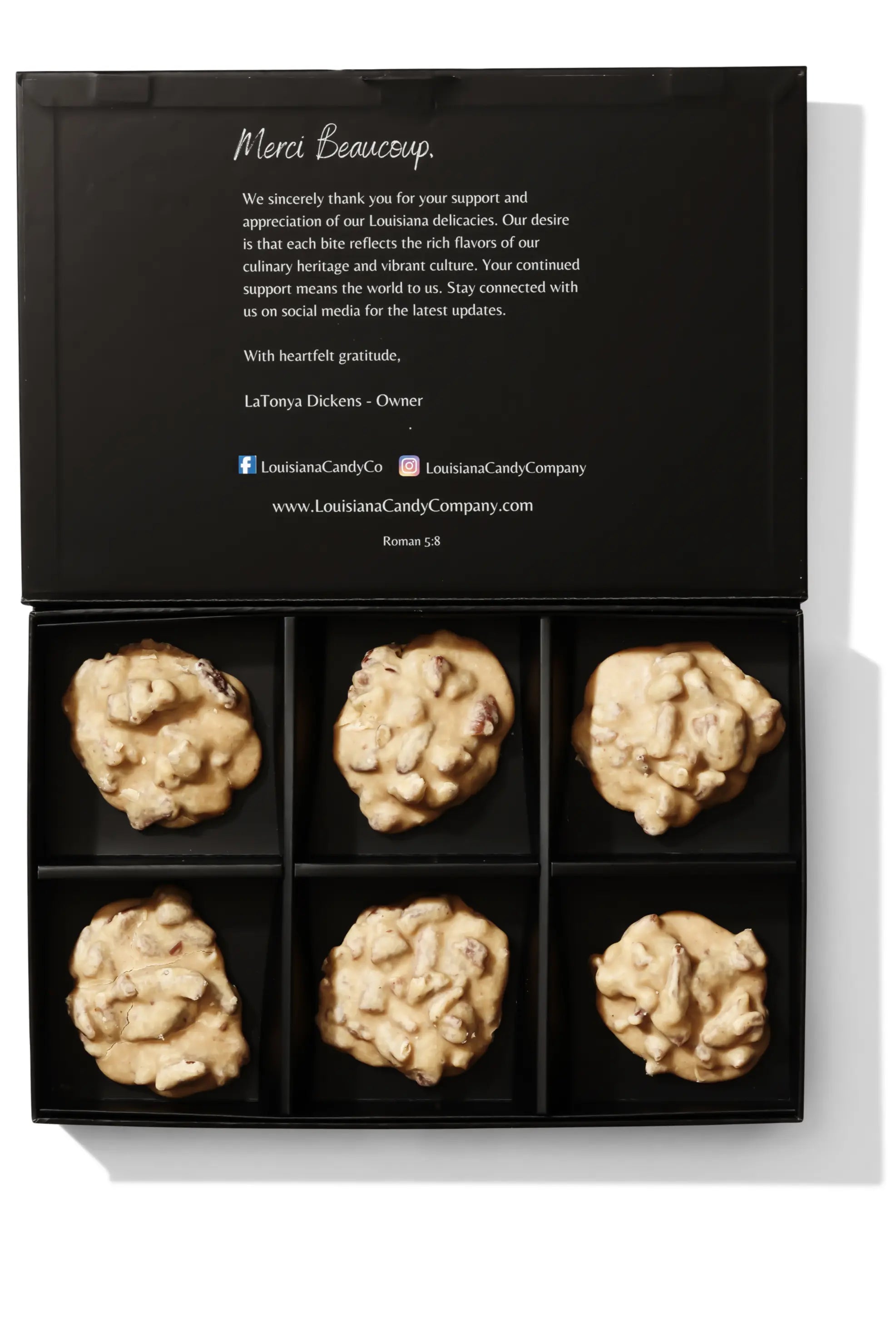 Classic Pecan Praline - 6 Count Louisiana Candy Company