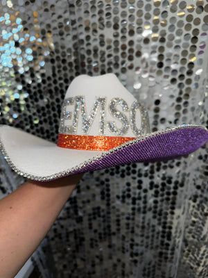 Clemson Hat by Rhinestone Cowgirl, Southern lifestyle apparel detail photo 3
