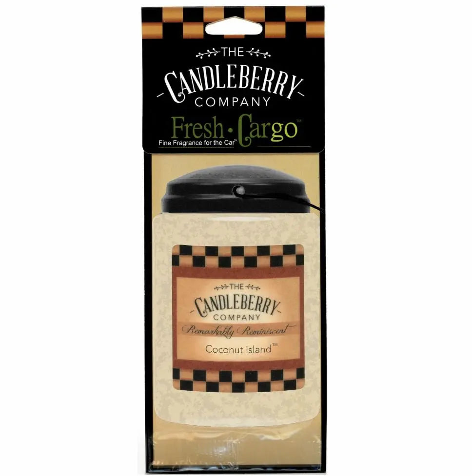 Coconut Island™- "Fresh Cargo"®, Scent for the Car (2-PACK) (Collective) by The Candleberry® Candle Company, scented candle main product photo