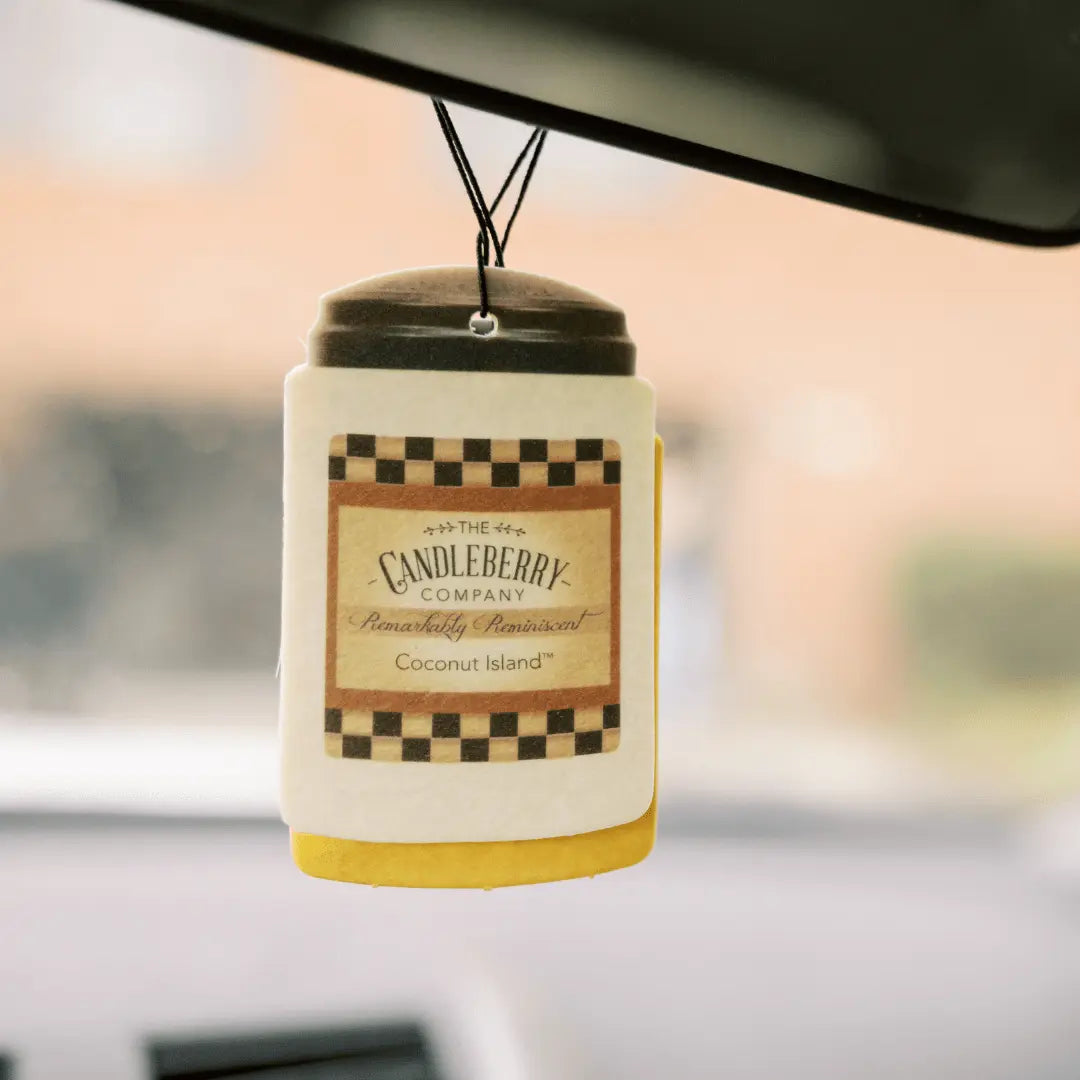 Coconut Island™- "Fresh Cargo"®, Scent for the Car (2-PACK) (Collective) by The Candleberry® Candle Company, scented candle detail photo 2