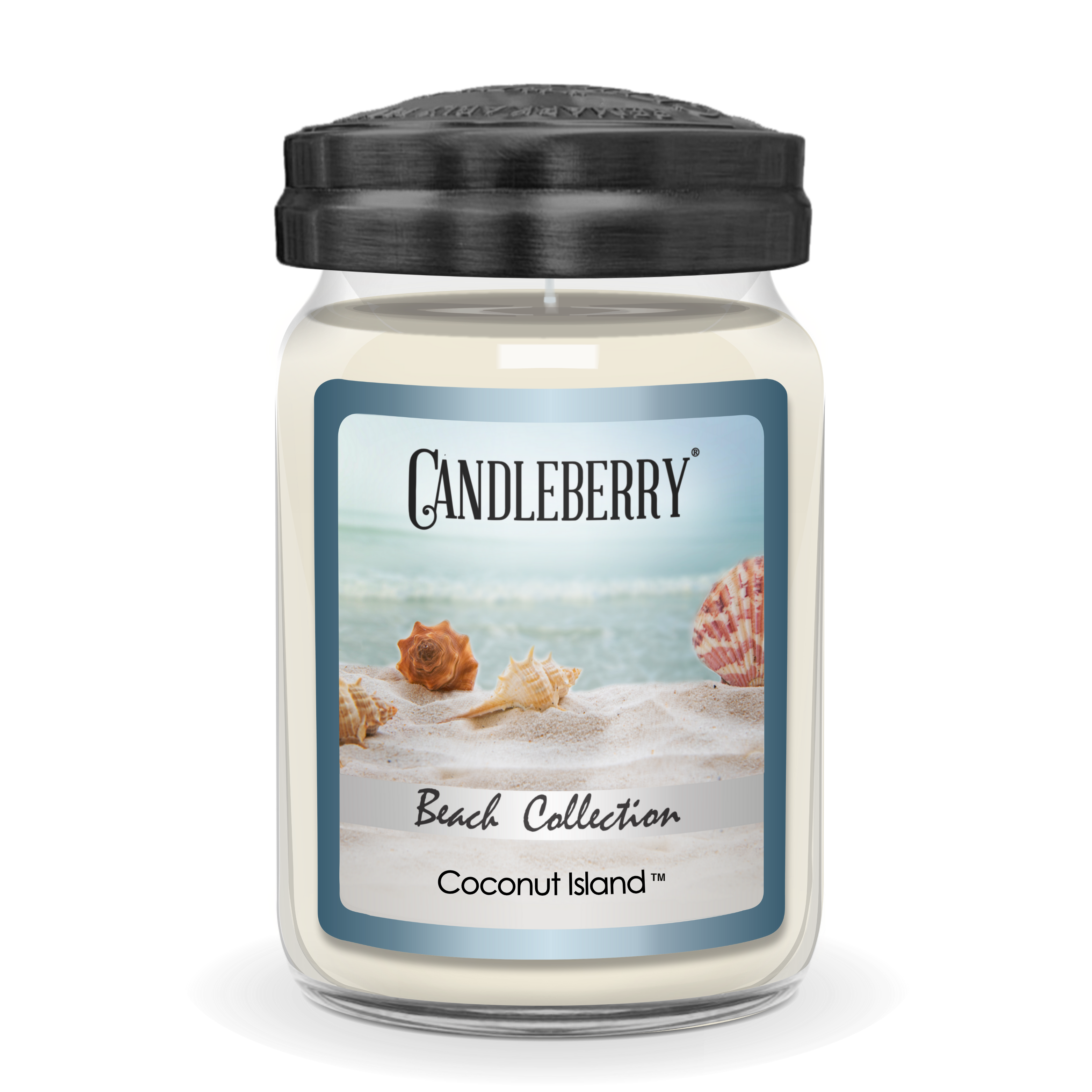Beach Collection - Coconut Island™, Large Jar Candle (Collective) by The Candleberry® Candle Company, scented candle main product photo