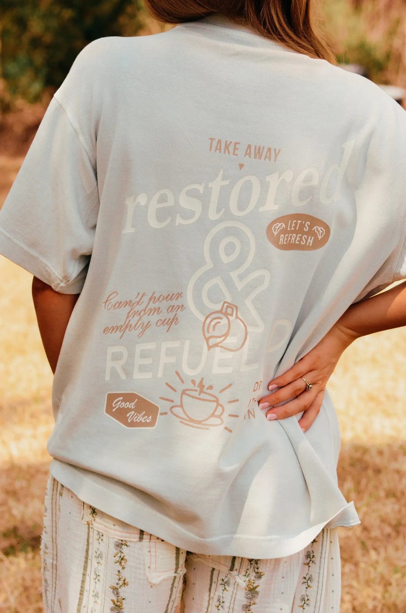 Coffee & Jesus Mock Tee by Southern Bliss Company, Southern food gift detail photo 2
