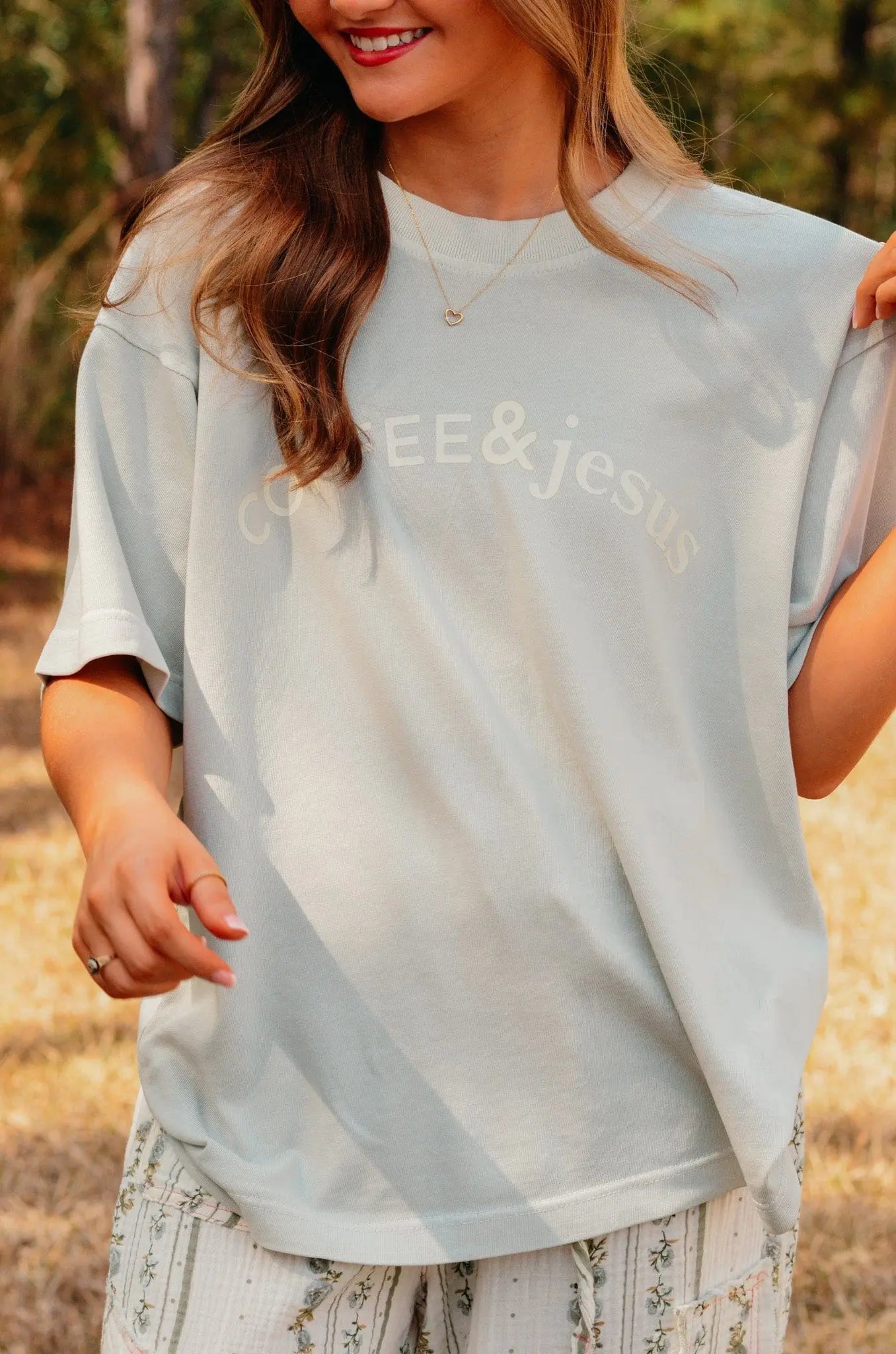 Coffee & Jesus Mock Tee Southern Bliss Company