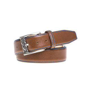 Cognac French Pebble Grain Belt