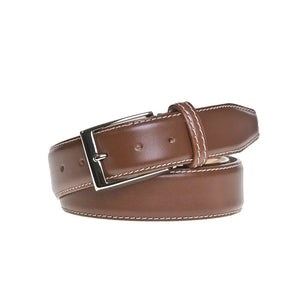 Cognac Italian Calf Leather Belt