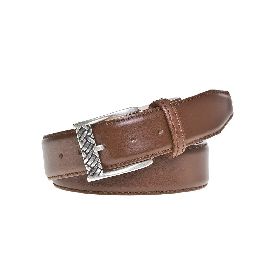 Cognac Italian Calf Leather Belt